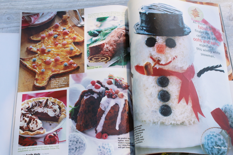 photo of 1990s vintage Family Circle Christmas magazines lot, baking, holiday recipes, ads!  #8